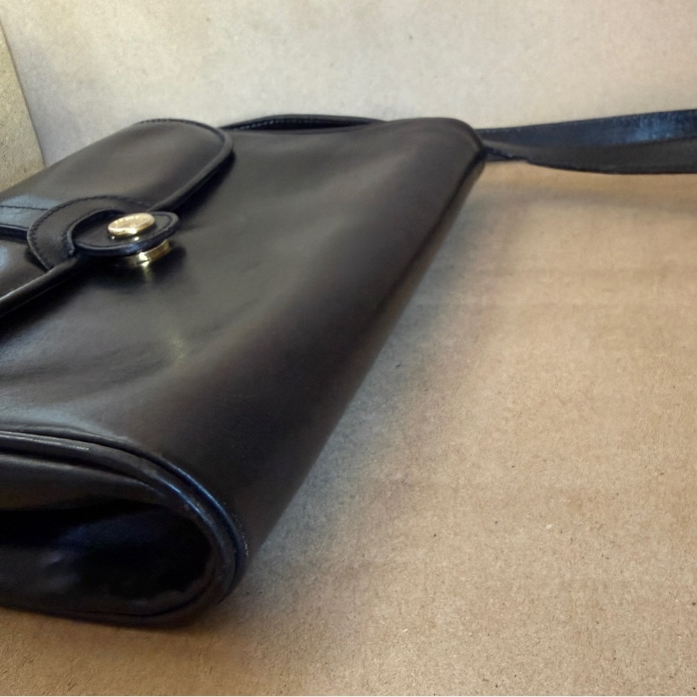 VTG Mark Cross Black Equestrian Style Shoulder Bag | Black | Made in Italy - Picture 7 of 14